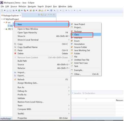 Selenium- Configure Libraries in Eclipse - Create Class 1