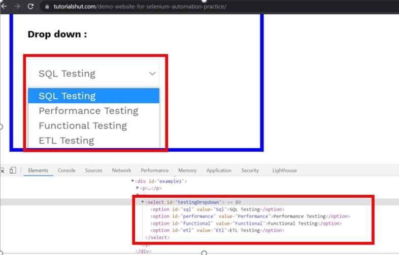 how-to-handle-drop-down-in-selenium-webdriver-with-example-tutorials-hut