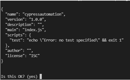 package json created