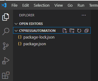 Folder with package json