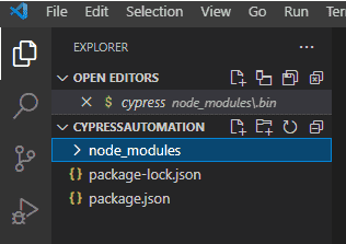 cypress node modules