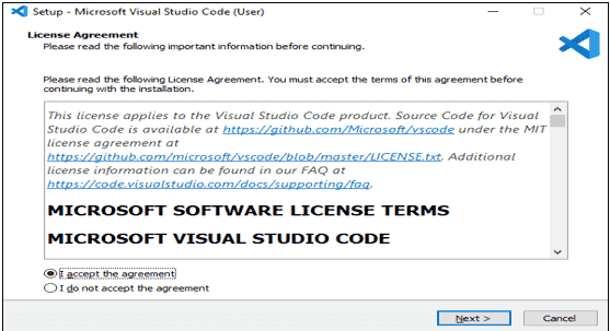 Visual Studio code install